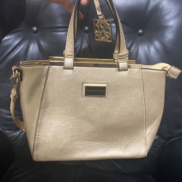 Christian Lacroix Gold And Black Bag shoulder Purse Tote Bag - Picture 6 of 17